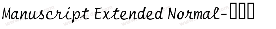 Manuscript Extended Normal字体转换